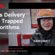 News cover image showing a Chinese food delivery rider under algorithmic and income pressure